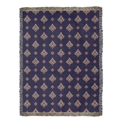 Damask Pattern 003 - 60" x 80" Heirloom Woven Blanket