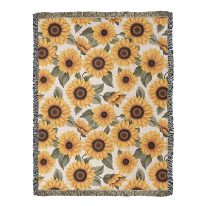 Spring Flowers Pattern 017 - 60" x 80" Heirloom Woven Blanket