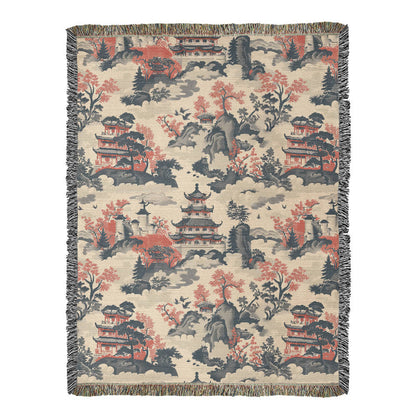 Chinese Ornament Pattern 008 - 60" x 80" Heirloom Woven Blanket
