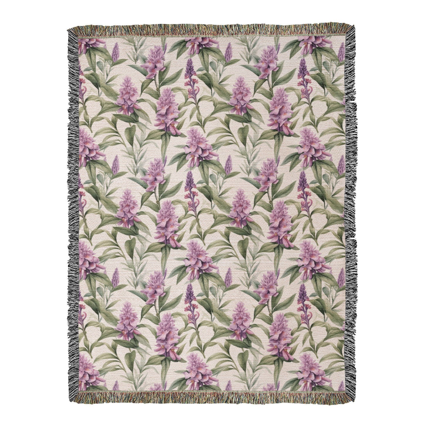 Spring Flowers Pattern 008 - 60" x 80" Heirloom Woven Blanket