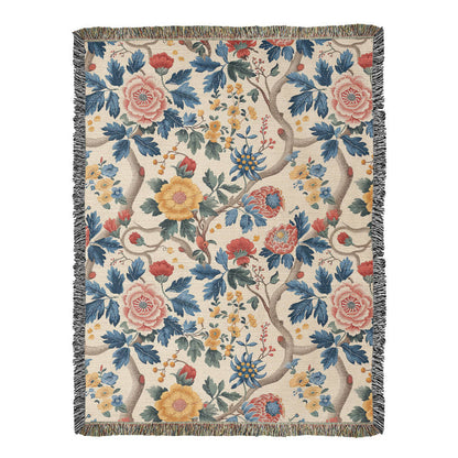 Chinoiserie Pattern 013 - 60" x 80" Heirloom Woven Blanket