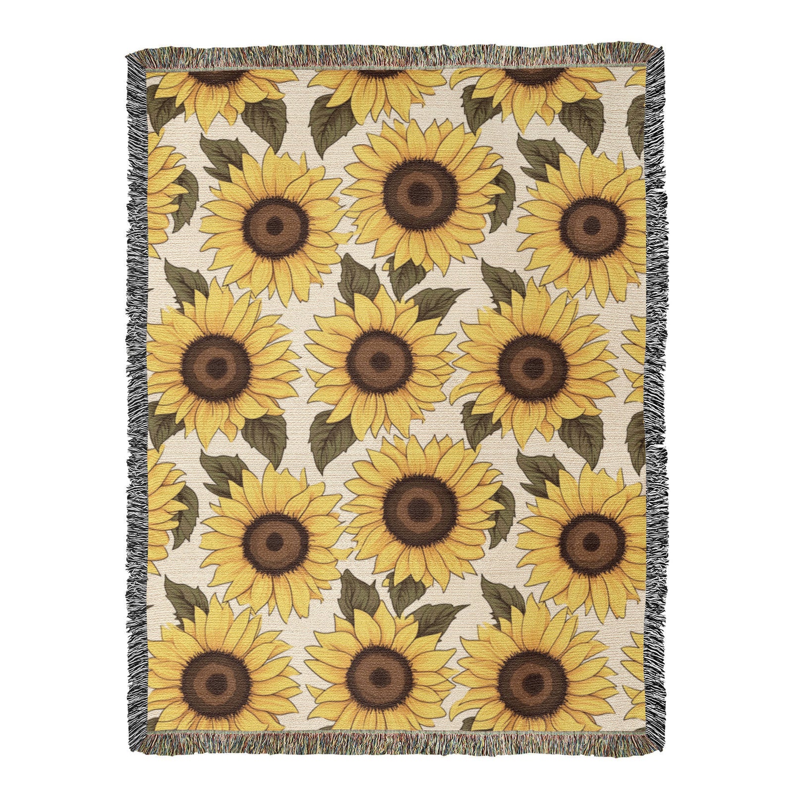 Spring Flowers Pattern 009 - 60" x 80" Heirloom Woven Blanket