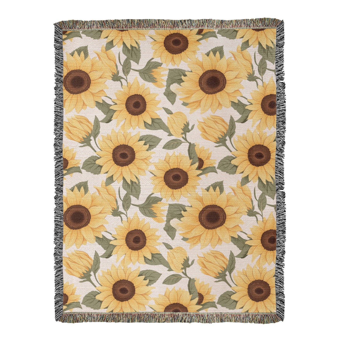 Spring Flowers Pattern 001 - 60" x 80" Heirloom Woven Blanket