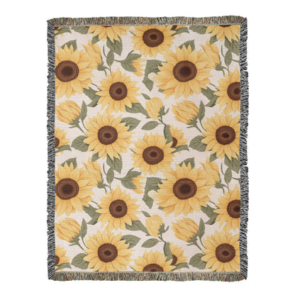 Spring Flowers Pattern 001 - 60" x 80" Heirloom Woven Blanket
