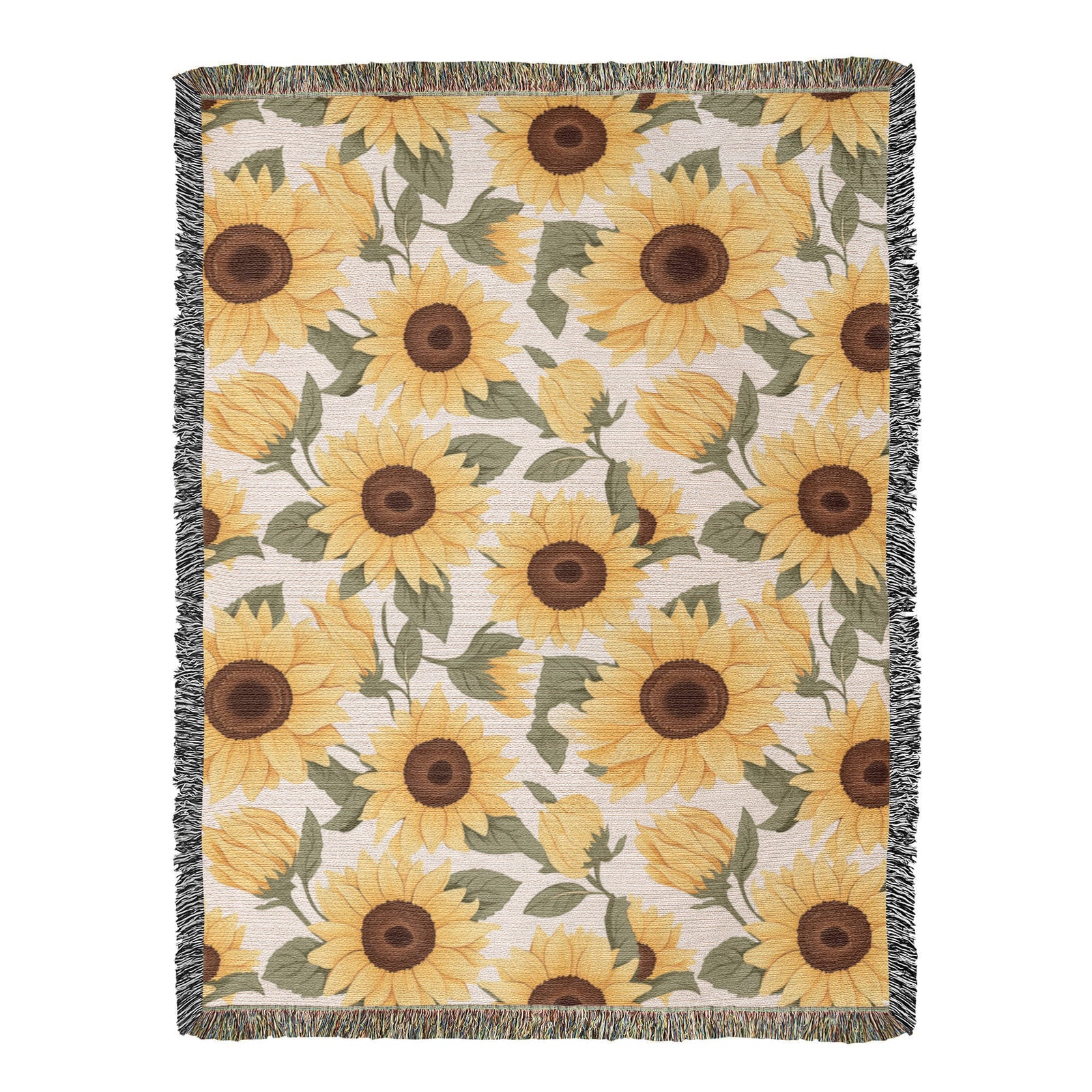 Spring Flowers Pattern 001 - 60" x 80" Heirloom Woven Blanket