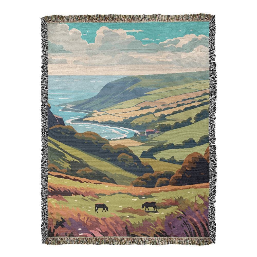 Famous Travel Destinations - Exmoor National Park, England - 60" x 80" Heirloom Woven Blanket
