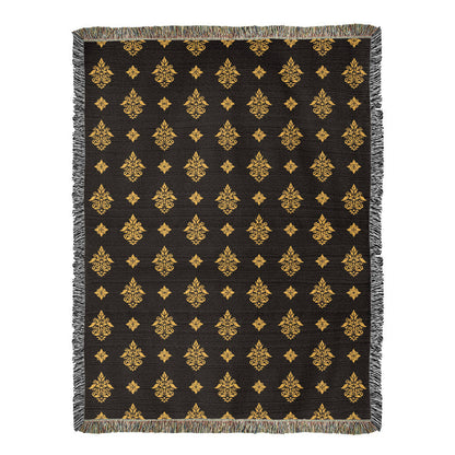 Damask Pattern 001 - 60" x 80" Heirloom Woven Blanket