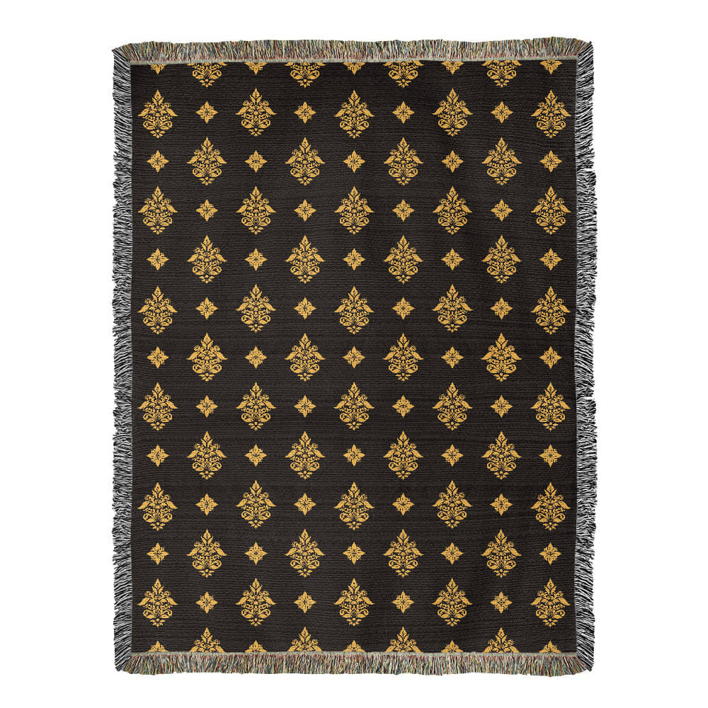 Damask Pattern 001 - 60" x 80" Heirloom Woven Blanket