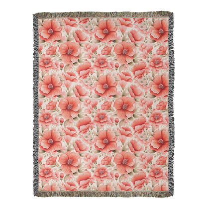 Spring Flowers Pattern 023 - 60" x 80" Heirloom Woven Blanket