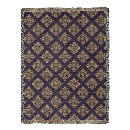 Damask Pattern 016 - 60" x 80" Heirloom Woven Blanket