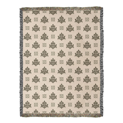 Damask Pattern 008 - 60" x 80" Heirloom Woven Blanket