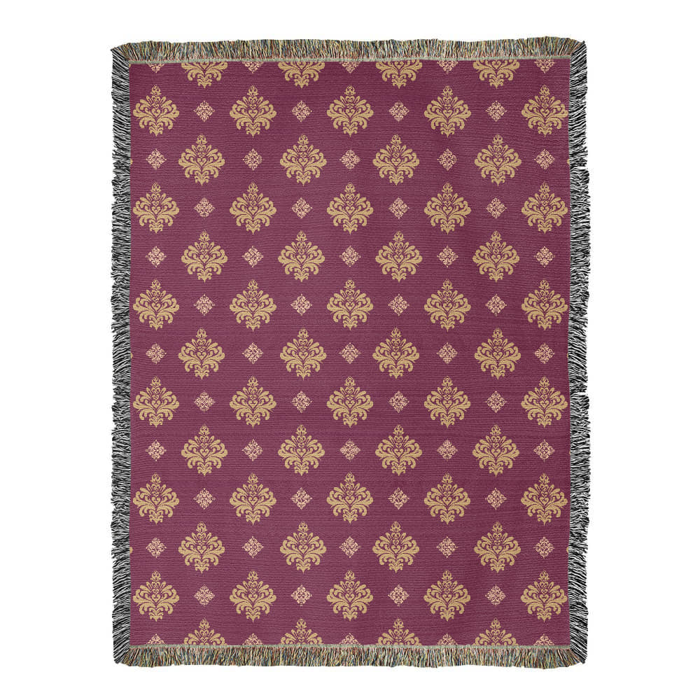 Damask Pattern 005 - 60" x 80" Heirloom Woven Blanket