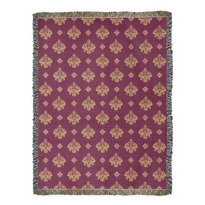 Damask Pattern 005 - 60" x 80" Heirloom Woven Blanket