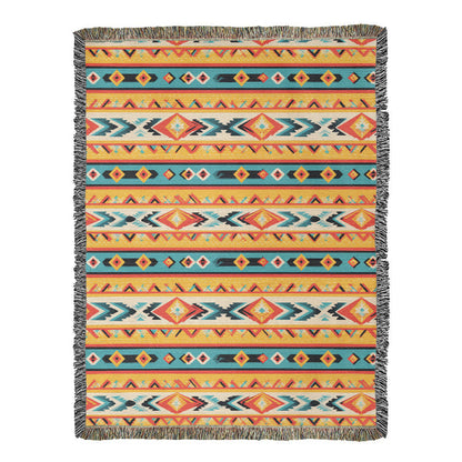 Mexican Textile Pattern 004 - 60" x 80" Heirloom Woven Blanket
