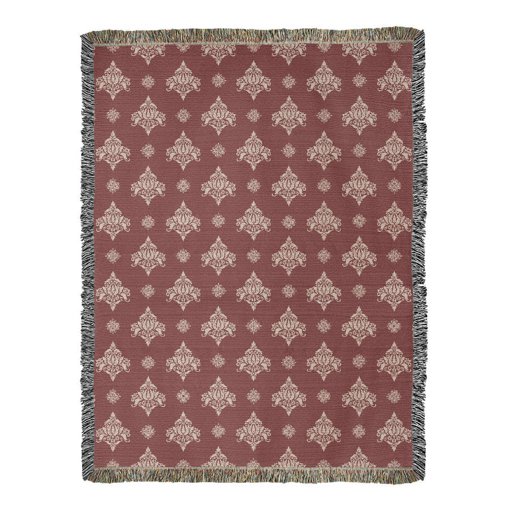 Damask Pattern 011 - 60" x 80" Heirloom Woven Blanket