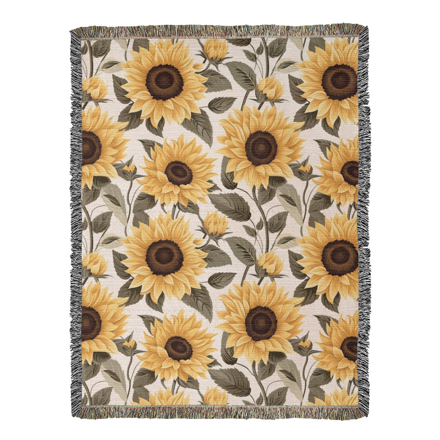 Spring Flowers Pattern 018 - 60" x 80" Heirloom Woven Blanket