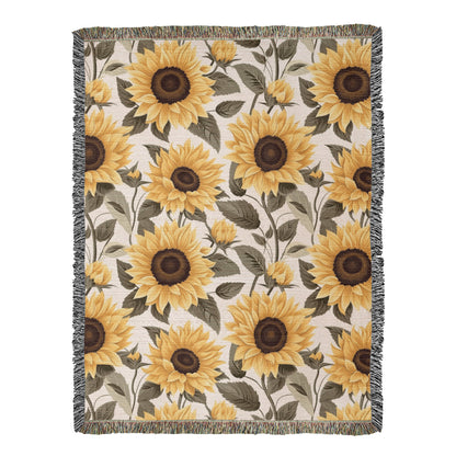 Spring Flowers Pattern 018 - 60" x 80" Heirloom Woven Blanket