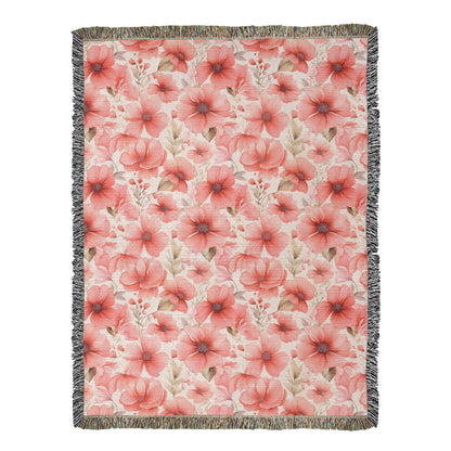 Spring Flowers Pattern 022 - 60" x 80" Heirloom Woven Blanket