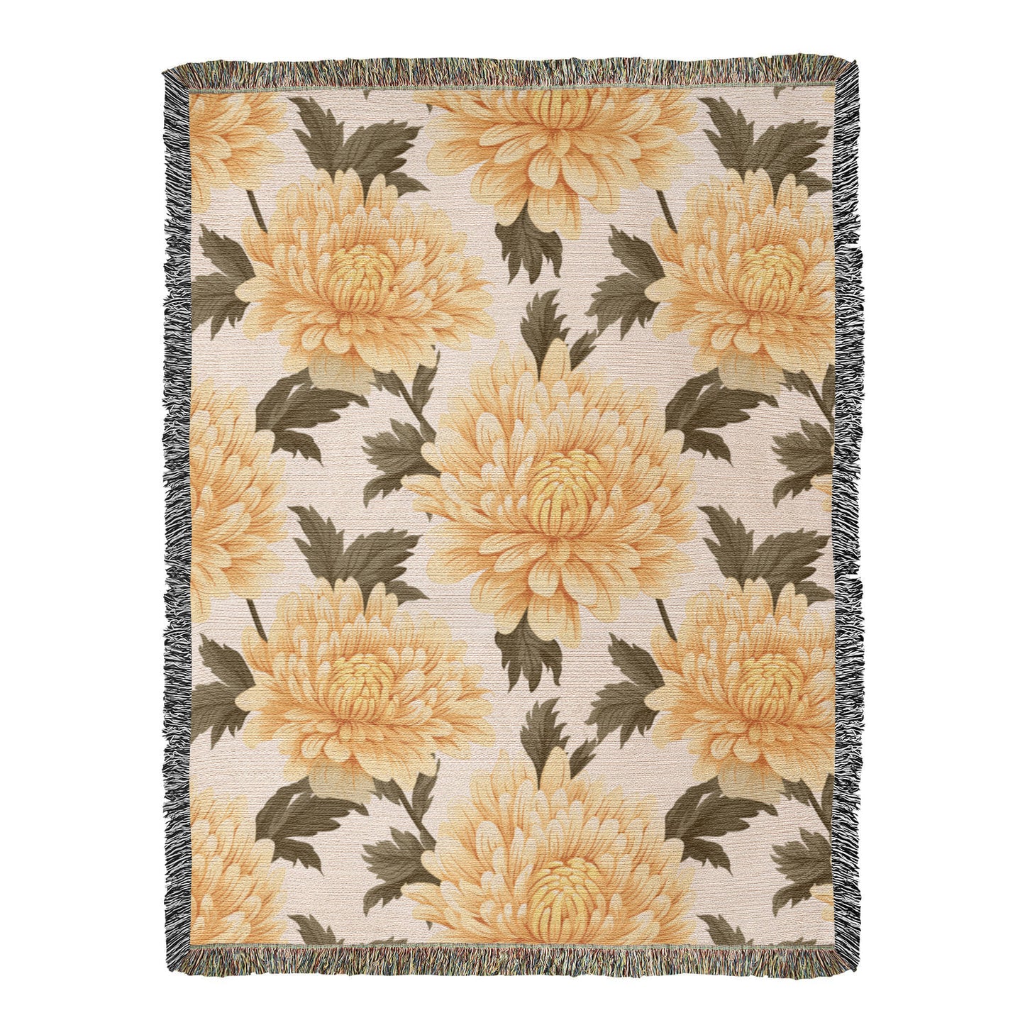 Spring Flowers Pattern 003 - 60" x 80" Heirloom Woven Blanket