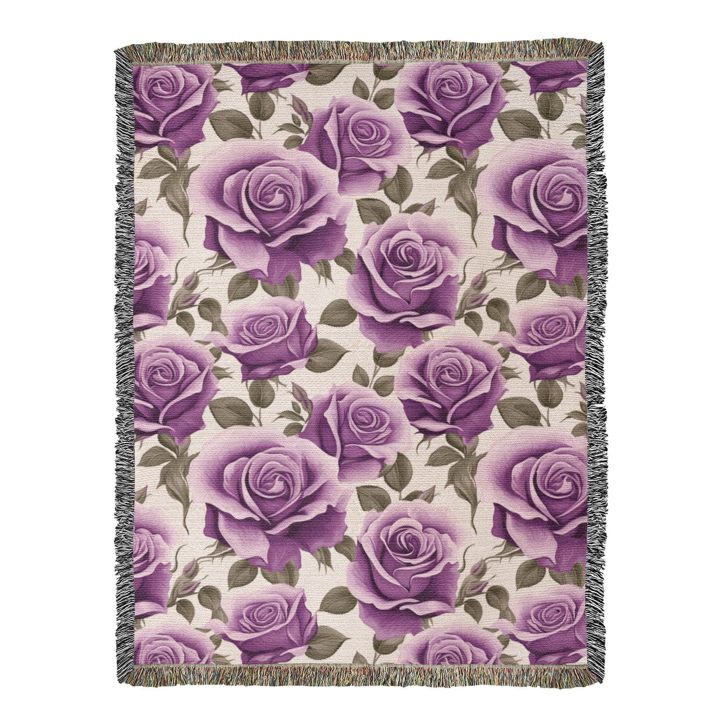 Spring Flowers Pattern 013 - 60" x 80" Heirloom Woven Blanket