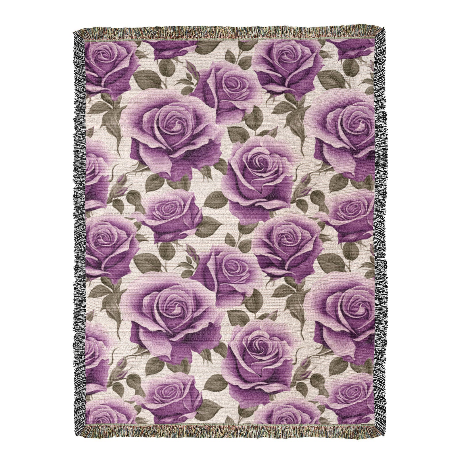 Spring Flowers Pattern 013 - 60" x 80" Heirloom Woven Blanket