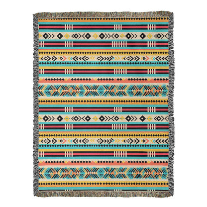 Mexican Textile Pattern 010 - 60" x 80" Heirloom Woven Blanket