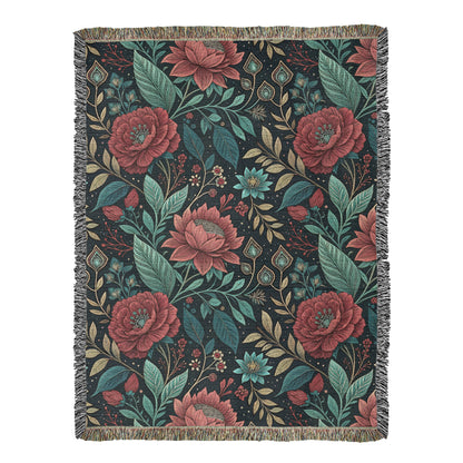 Oversized Floral Pattern 017 - 60" x 80" Heirloom Woven Blanket