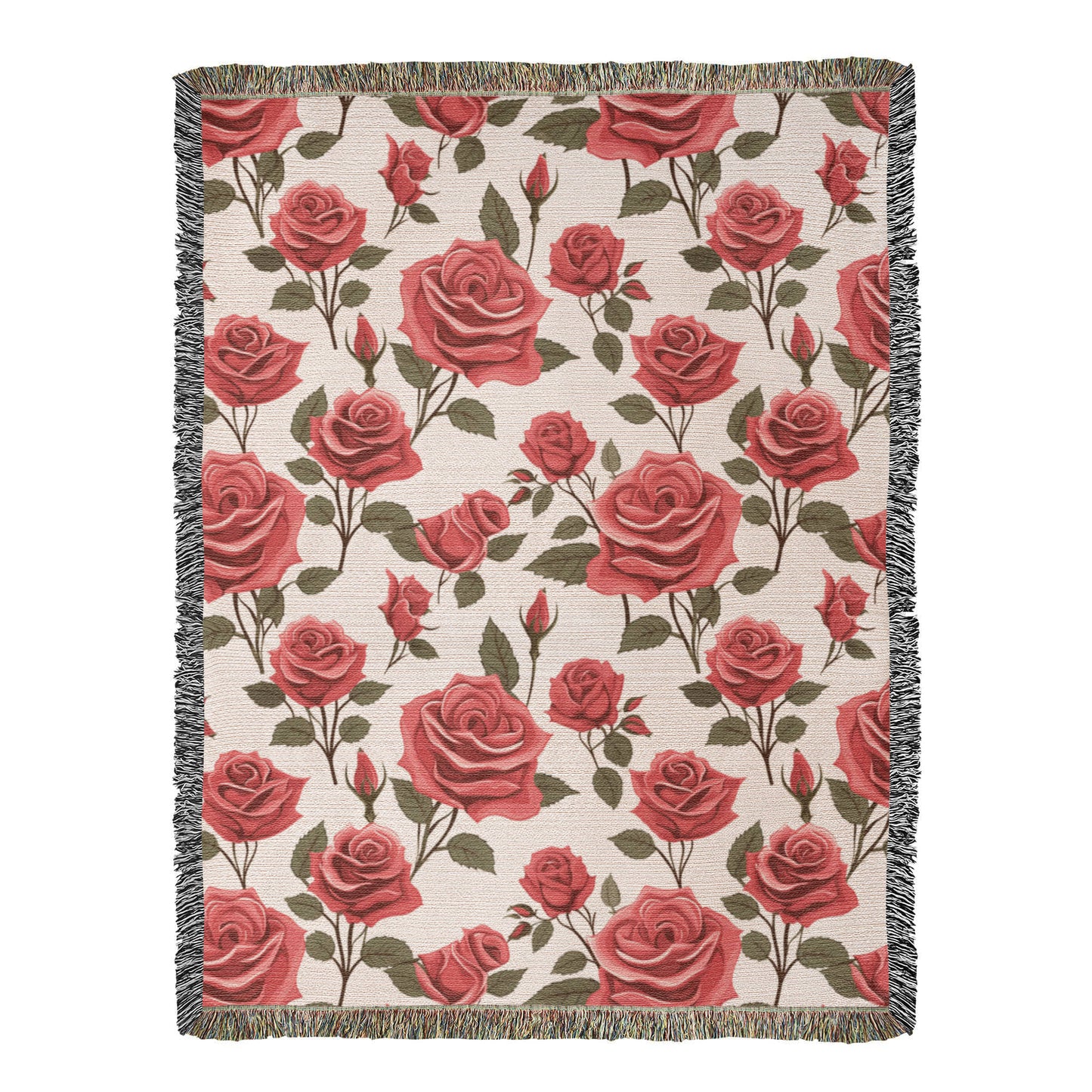 Spring Flowers Pattern 020 - 60" x 80" Heirloom Woven Blanket