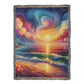 Colorful Sunset 01 - 60" x 80" Heirloom Woven Blanket