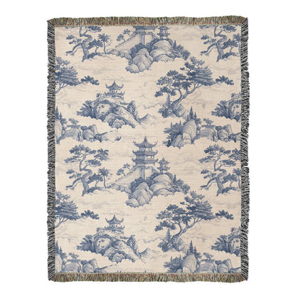 Chinese Ornament Pattern 001 - 60" x 80" Heirloom Woven Blanket