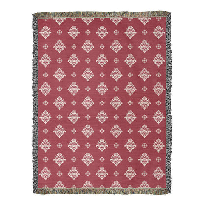 Damask Pattern 004 - 60" x 80" Heirloom Woven Blanket