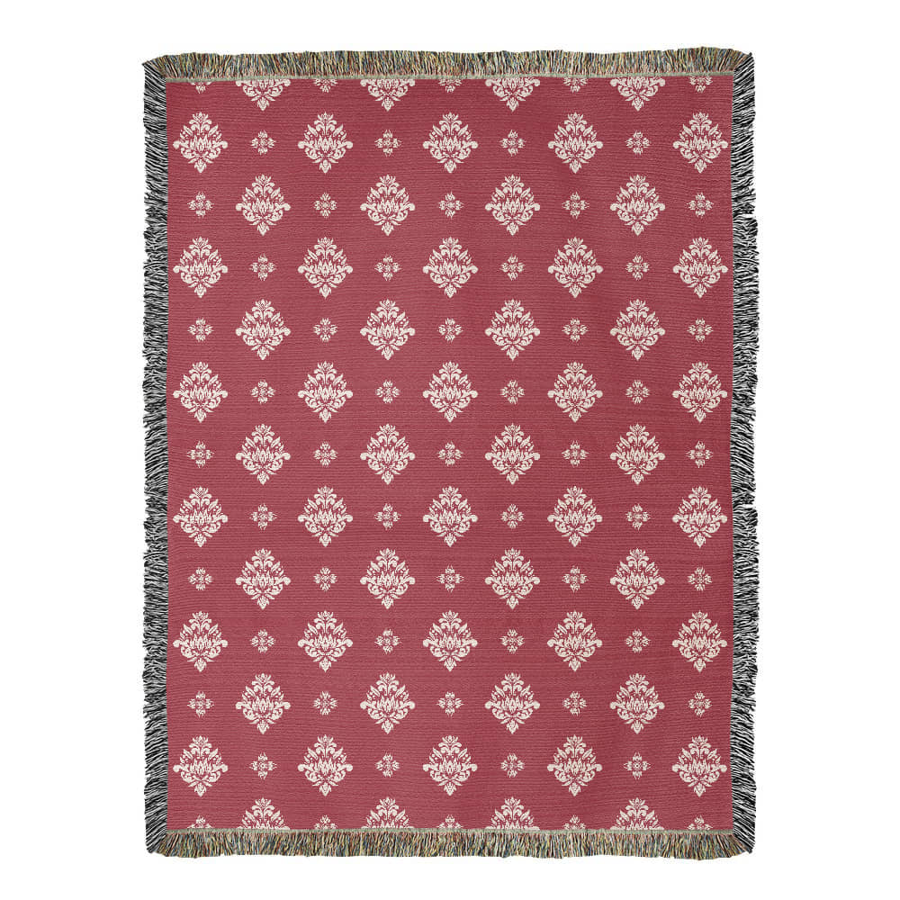 Damask Pattern 004 - 60" x 80" Heirloom Woven Blanket