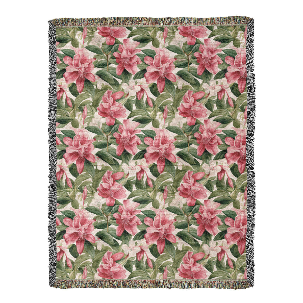 Spring Flowers Pattern 006 - 60" x 80" Heirloom Woven Blanket