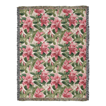 Spring Flowers Pattern 006 - 60" x 80" Heirloom Woven Blanket