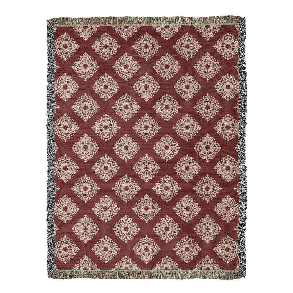 Damask Pattern 019 - 60" x 80" Heirloom Woven Blanket