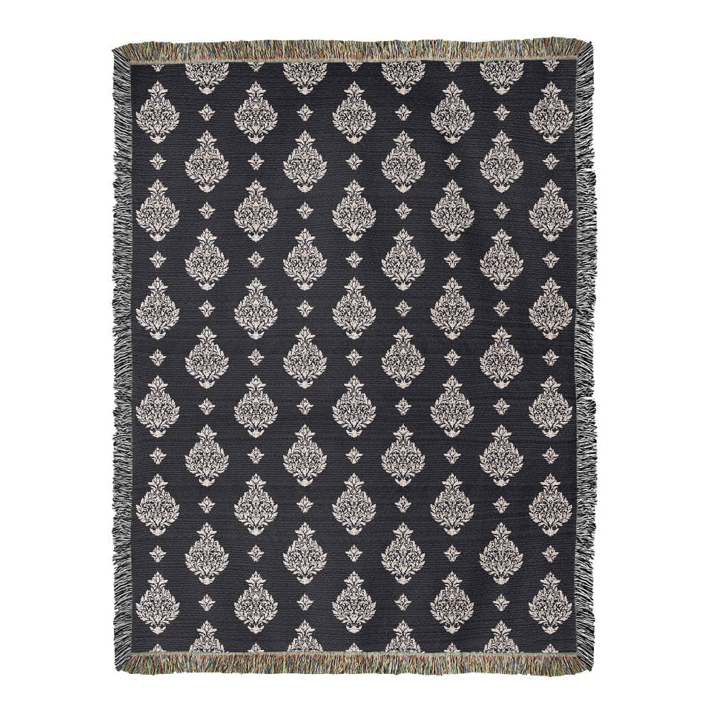 Damask Pattern 033 - 60" x 80" Heirloom Woven Blanket