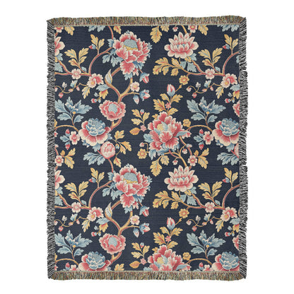 Chinoiserie Pattern 015 - 60" x 80" Heirloom Woven Blanket