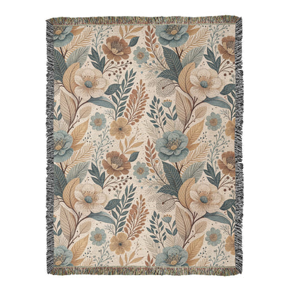 Oversized Floral Pattern 016 - 60" x 80" Heirloom Woven Blanket