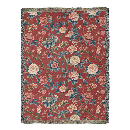 Chinoiserie Pattern 002 - 60" x 80" Heirloom Woven Blanket