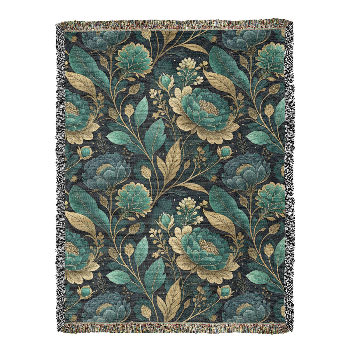 Oversized Floral Pattern 006 - 60" x 80" Heirloom Woven Blanket