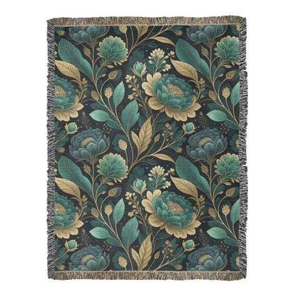 Oversized Floral Pattern 006 - 60" x 80" Heirloom Woven Blanket