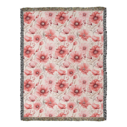 Spring Flowers Pattern 002 - 60" x 80" Heirloom Woven Blanket