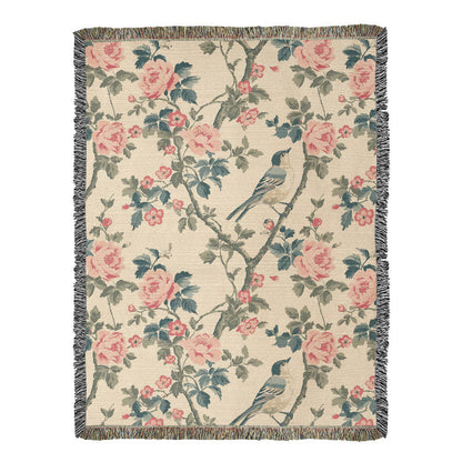 Chinoiserie Pattern 031 - 60" x 80" Heirloom Woven Blanket
