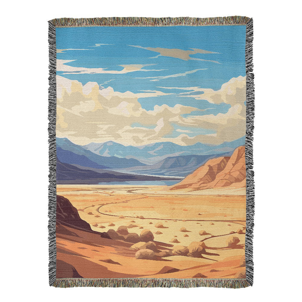 Famous Travel Destinations - Death Valley, California - 60" x 80" Heirloom Woven Blanket