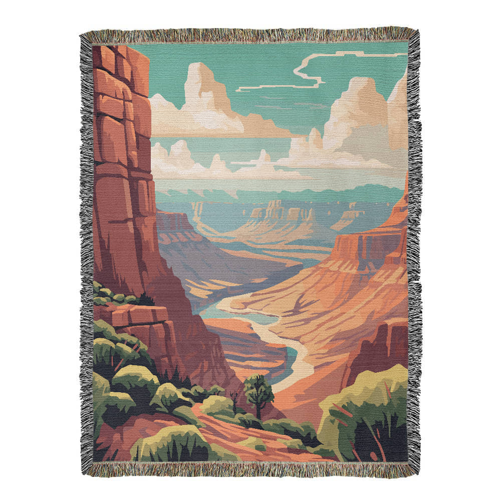 Famous Travel Destinations - Grand Canyon National Park, Arizona - 60" x 80" Heirloom Woven Blanket