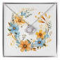 Boho Flowers Wreath Watercolor 13 - Love Knot Necklace