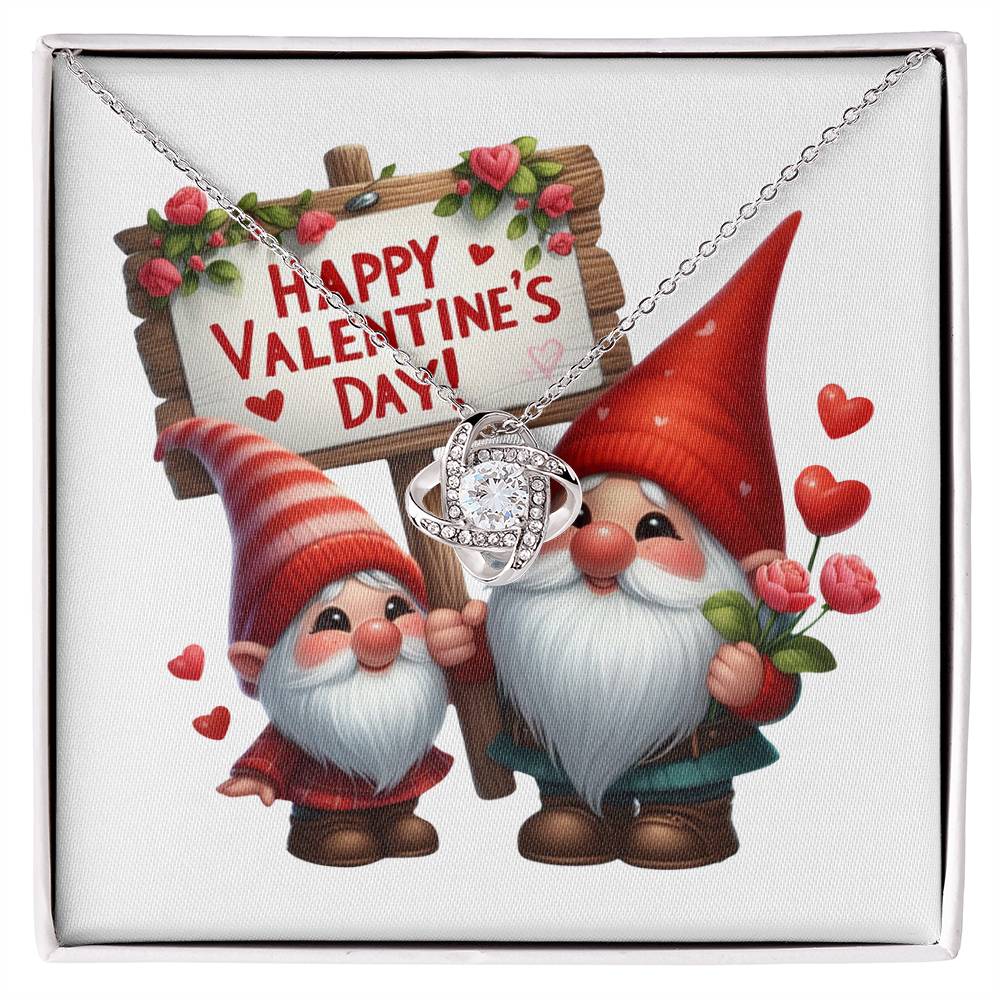 Happy Valentine's Day Gnomes 018 - Love Knot Necklace