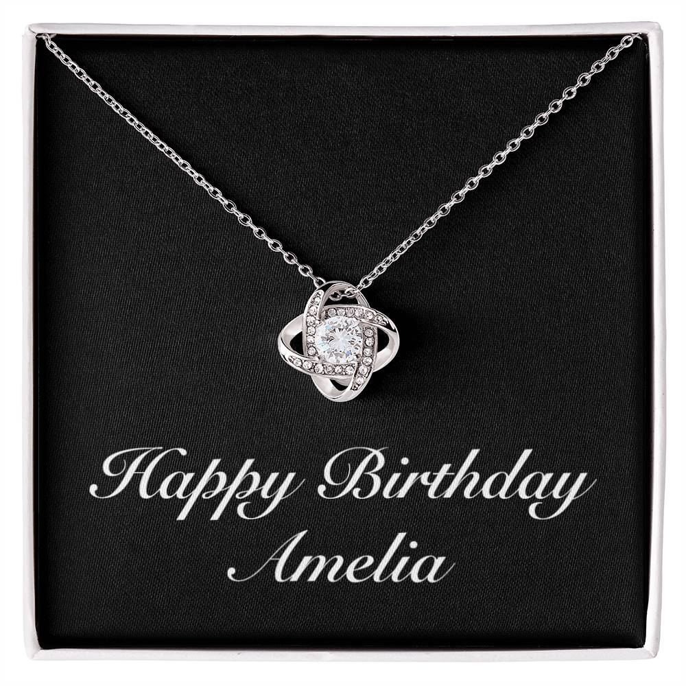 Happy Birthday Amelia v2 - Love Knot Necklace