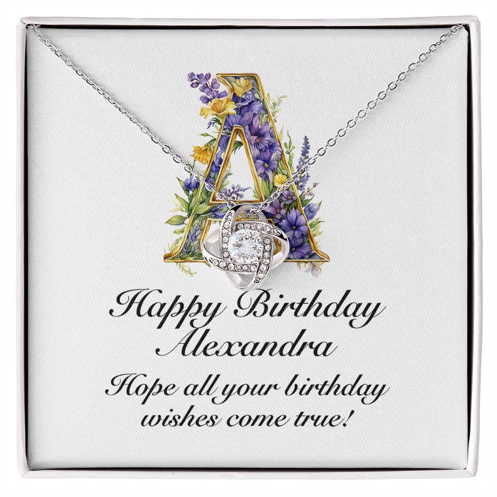 Happy Birthday Alexandra v02 - Love Knot Necklace