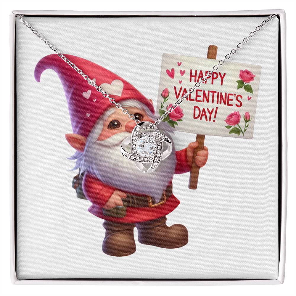 Happy Valentine's Day Gnomes 007 - Love Knot Necklace
